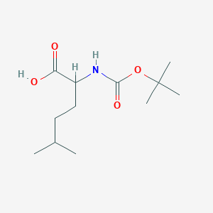 molecular formula C12H23NO4 B2410077 2-{[(Tert-butoxy)carbonyl]amino}-5-methylhexanoic acid CAS No. 1404643-29-3; 1445976-44-2