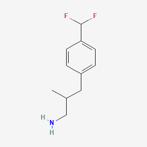 molecular formula C11H15F2N B2410079 3-[4-(Difluoromethyl)phenyl]-2-methylpropan-1-amine CAS No. 2142348-97-6