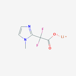 molecular formula C6H5F2LiN2O2 B2410082 2,2-ジフルオロ-2-(1-メチル-1H-イミダゾール-2-イル)酢酸リチウム CAS No. 2172503-46-5