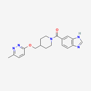 molecular formula C19H21N5O2 B2410083 3H-Benzimidazol-5-yl-[4-[(6-methylpyridazin-3-yl)oxymethyl]piperidin-1-yl]methanone CAS No. 2415601-07-7