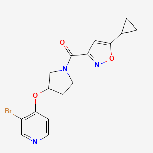 [3-(3-Bromopyridin-4-yl)oxypyrrolidin-1-yl]-(5-cyclopropyl-1,2-oxazol-3-yl)methanone
