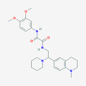 N-(3,4-dimethoxyphenyl)-N'-[2-(1-methyl-1,2,3,4-tetrahydroquinolin-6-yl)-2-piperidin-1-ylethyl]ethanediamide