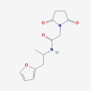 molecular formula C13H16N2O4 B2410092 2-(2,5-dioxopyrrolidin-1-yl)-N-(1-(furan-2-yl)propan-2-yl)acetamide CAS No. 1219913-38-8