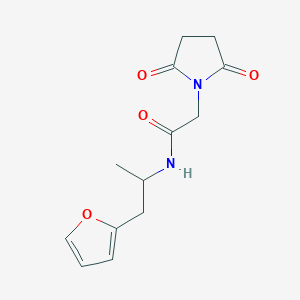 molecular formula C13H16N2O4 B2410092 2-(2,5-二氧代吡咯烷-1-基)-N-(1-(呋喃-2-基)丙烷-2-基)乙酰胺 CAS No. 1219913-38-8