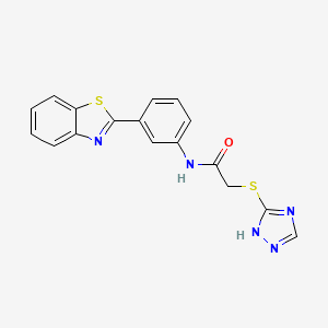 molecular formula C17H13N5OS2 B2410106 N-[3-(1,3-苯并噻唑-2-基)苯基]-2-(1H-1,2,4-三唑-3-硫代)乙酰胺 CAS No. 690646-58-3
