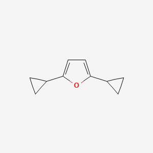 molecular formula C10H12O B2410132 2,5-Dicyclopropylfuran CAS No. 2126177-66-8