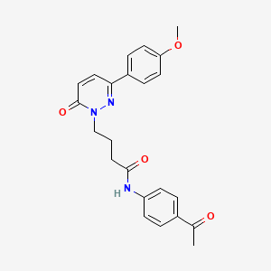 molecular formula C23H23N3O4 B2410133 N-(4-acetylphenyl)-4-(3-(4-methoxyphenyl)-6-oxopyridazin-1(6H)-yl)butanamide CAS No. 953210-26-9