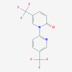 molecular formula C12H6F6N2O B2410139 5,5'-bis(trifluoromethyl)-2H-1,2'-bipyridin-2-one CAS No. 372174-01-1
