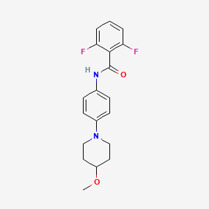 molecular formula C19H20F2N2O2 B2410145 2,6-difluoro-N-(4-(4-methoxypiperidin-1-yl)phenyl)benzamide CAS No. 1797318-20-7