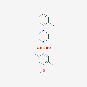 molecular formula C22H30N2O3S B2410149 1-(2,4-Dimethylphenyl)-4-(4-ethoxy-2,5-dimethylbenzenesulfonyl)piperazine CAS No. 694499-44-0