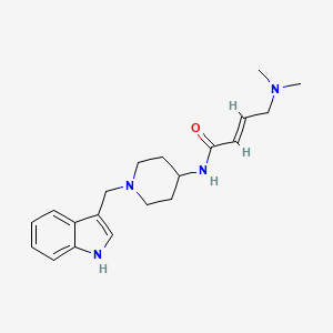 molecular formula C20H28N4O B2410151 (E)-4-(Dimethylamino)-N-[1-(1H-indol-3-ylmethyl)piperidin-4-yl]but-2-enamide CAS No. 2411337-70-5