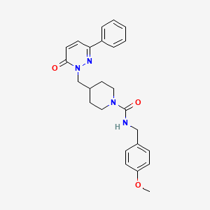 N-[(4-methoxyphenyl)methyl]-4-[(6-oxo-3-phenyl-1,6-dihydropyridazin-1-yl)methyl]piperidine-1-carboxamide