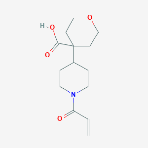 4-(1-Prop-2-enoylpiperidin-4-yl)oxane-4-carboxylic acid