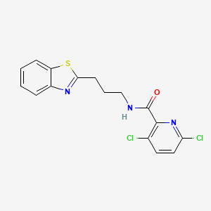 molecular formula C16H13Cl2N3OS B2410158 N-[3-(1,3-benzothiazol-2-yl)propyl]-3,6-dichloropyridine-2-carboxamide CAS No. 1209205-70-8