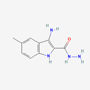 molecular formula C10H12N4O B2410166 3-amino-5-methyl-1H-indole-2-carbohydrazide CAS No. 843617-46-9