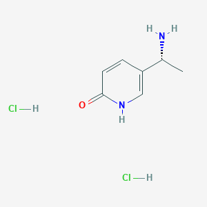 molecular formula C7H12Cl2N2O B2410173 5-[(1R)-1-氨基乙基]-1H-吡啶-2-酮二盐酸盐 CAS No. 2305184-88-5