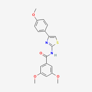molecular formula C19H18N2O4S B2410176 3,5-dimethoxy-N-[4-(4-methoxyphenyl)-1,3-thiazol-2-yl]benzamide CAS No. 325981-28-0
