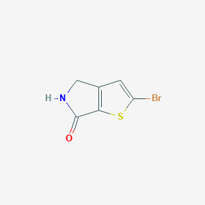 molecular formula C6H4BrNOS B2410182 2-溴-4H-噻吩[2,3-c]吡咯-6(5H)-酮 CAS No. 957345-85-6