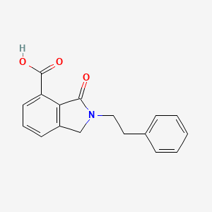 molecular formula C17H15NO3 B2410183 3-Oxo-2-phenethyl-2,3-dihydro-1H-isoindole-4-carboxylic acid CAS No. 943251-45-4
