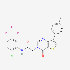N-[2-chloro-5-(trifluoromethyl)phenyl]-2-[7-(4-methylphenyl)-4-oxothieno[3,2-d]pyrimidin-3(4H)-yl]acetamide