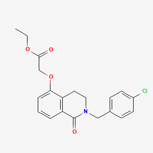 Ethyl 2-((2-(4-chlorobenzyl)-1-oxo-1,2,3,4-tetrahydroisoquinolin-5-yl)oxy)acetate