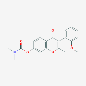 molecular formula C20H19NO5 B2410199 3-(2-甲氧基苯基)-2-甲基-4-氧代-4H-色满-7-基二甲基氨基甲酸酯 CAS No. 859139-04-1