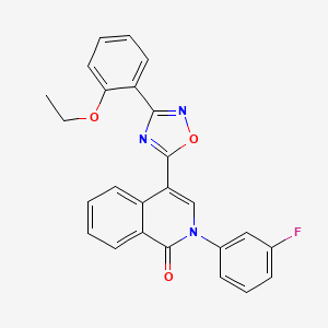 molecular formula C25H18FN3O3 B2410209 4-[3-(2-ethoxyphenyl)-1,2,4-oxadiazol-5-yl]-2-(3-fluorophenyl)isoquinolin-1(2H)-one CAS No. 1326902-94-6