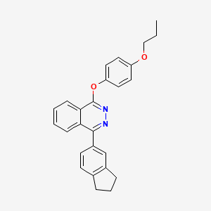 molecular formula C26H24N2O2 B2410212 1-(2,3-dihydro-1H-inden-5-yl)-4-(4-propoxyphenoxy)phthalazine CAS No. 866145-36-0