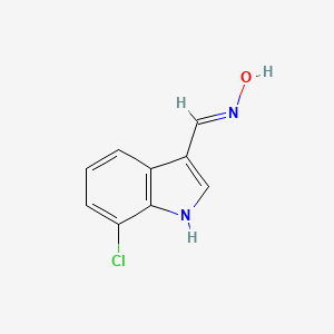 molecular formula C9H7ClN2O B2410215 1h-Indole-3-carbaldehyde,7-chloro-,oxime CAS No. 1261025-43-7