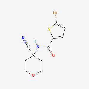 molecular formula C11H11BrN2O2S B2410216 5-bromo-N-(4-cyanooxan-4-yl)thiophene-2-carboxamide CAS No. 1355710-77-8