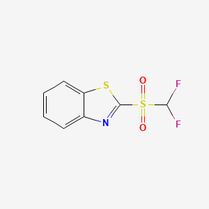 molecular formula C8H5F2NO2S2 B2410222 2-(Difluoromethylsulfonyl)benzothiazole CAS No. 186204-66-0