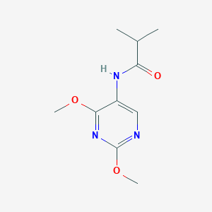 molecular formula C10H15N3O3 B2410226 N-(2,4-dimethoxypyrimidin-5-yl)isobutyramide CAS No. 1797974-54-9