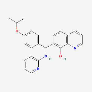 molecular formula C24H23N3O2 B2410234 7-[(4-Propan-2-yloxyphenyl)-(pyridin-2-ylamino)methyl]quinolin-8-ol CAS No. 354778-12-4