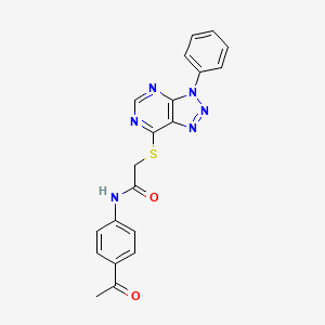 N-(4-acetylphenyl)-2-((3-phenyl-3H-[1,2,3]triazolo[4,5-d]pyrimidin-7-yl)thio)acetamide
