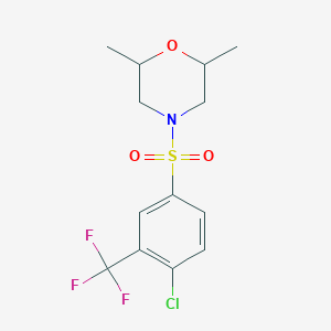 4-((4-Chloro-3-(trifluoromethyl)phenyl)sulfonyl)-2,6-dimethylmorpholine