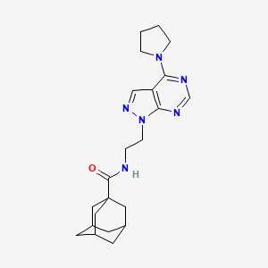 (1s,3s)-N-(2-(4-(pyrrolidin-1-yl)-1H-pyrazolo[3,4-d]pyrimidin-1-yl)ethyl)adamantane-1-carboxamide