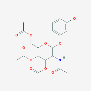 [3,4-Bis(acetyloxy)-5-acetamido-6-(3-methoxyphenoxy)oxan-2-yl]methyl acetate