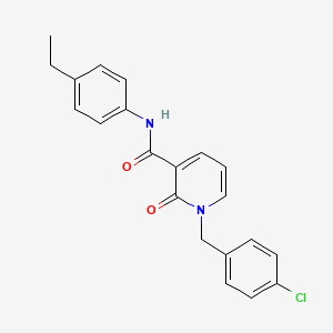 molecular formula C21H19ClN2O2 B2410274 1-(4-chlorobenzyl)-N-(4-ethylphenyl)-2-oxo-1,2-dihydropyridine-3-carboxamide CAS No. 946247-15-0