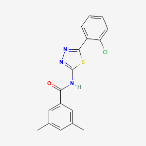 molecular formula C17H14ClN3OS B2410278 N-[5-(2-chlorophenyl)-1,3,4-thiadiazol-2-yl]-3,5-dimethylbenzamide CAS No. 392241-71-3