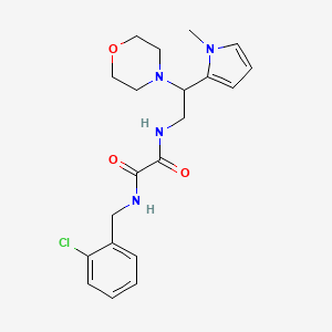 molecular formula C20H25ClN4O3 B2410279 N1-(2-chlorobenzyl)-N2-(2-(1-methyl-1H-pyrrol-2-yl)-2-morpholinoethyl)oxalamide CAS No. 1049398-95-9