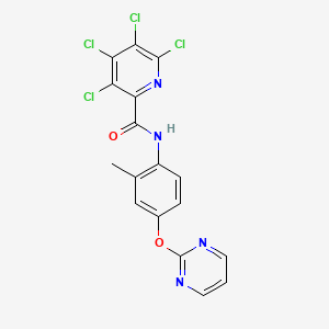 3,4,5,6-tetrachloro-N-[2-methyl-4-(pyrimidin-2-yloxy)phenyl]pyridine-2-carboxamide