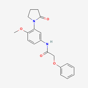 molecular formula C19H20N2O4 B2410286 N-(4-methoxy-3-(2-oxopyrrolidin-1-yl)phenyl)-2-phenoxyacetamide CAS No. 941957-39-7