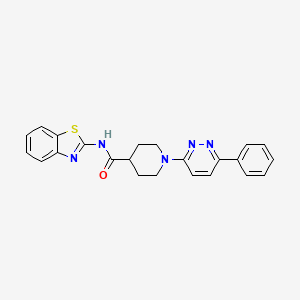 molecular formula C23H21N5OS B2410289 N-(苯并[d]噻唑-2-基)-1-(6-苯基吡哒嗪-3-基)哌啶-4-甲酰胺 CAS No. 1203284-68-7