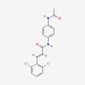 molecular formula C17H14Cl2N2O2 B2410300 (2E)-N-[4-(acetylamino)phenyl]-3-(2,6-dichlorophenyl)prop-2-enamide CAS No. 496036-86-3