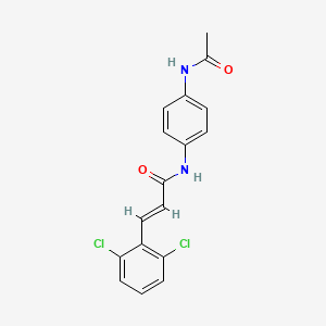 molecular formula C17H14Cl2N2O2 B2410300 (2E)-N-[4-(乙酰氨基)苯基]-3-(2,6-二氯苯基)丙-2-烯酰胺 CAS No. 496036-86-3