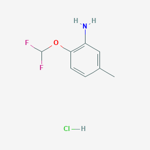 molecular formula C8H10ClF2NO B2410334 2-(Difluoromethoxy)-5-methylaniline hydrochloride CAS No. 1431962-90-1; 832739-40-9