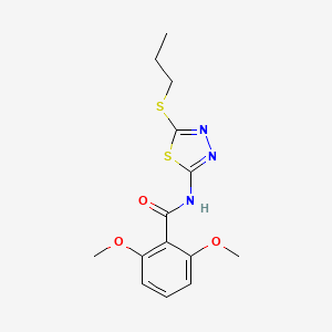 2,6-dimethoxy-N-(5-propylsulfanyl-1,3,4-thiadiazol-2-yl)benzamide