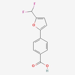 molecular formula C12H8F2O3 B2410360 4-[5-(Difluoromethyl)furan-2-yl]benzoic acid CAS No. 2248360-89-4