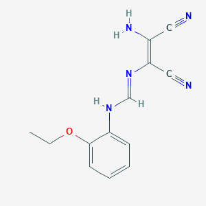 molecular formula C13H13N5O B2410371 N'-[(Z)-2-氨基-1,2-二氰基乙烯基]-N-(2-乙氧基苯基)甲酰胺 CAS No. 672952-01-1