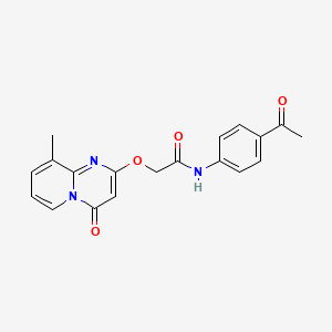 molecular formula C19H17N3O4 B2410377 N-(4-acetylphenyl)-2-((9-methyl-4-oxo-4H-pyrido[1,2-a]pyrimidin-2-yl)oxy)acetamide CAS No. 1170853-63-0
